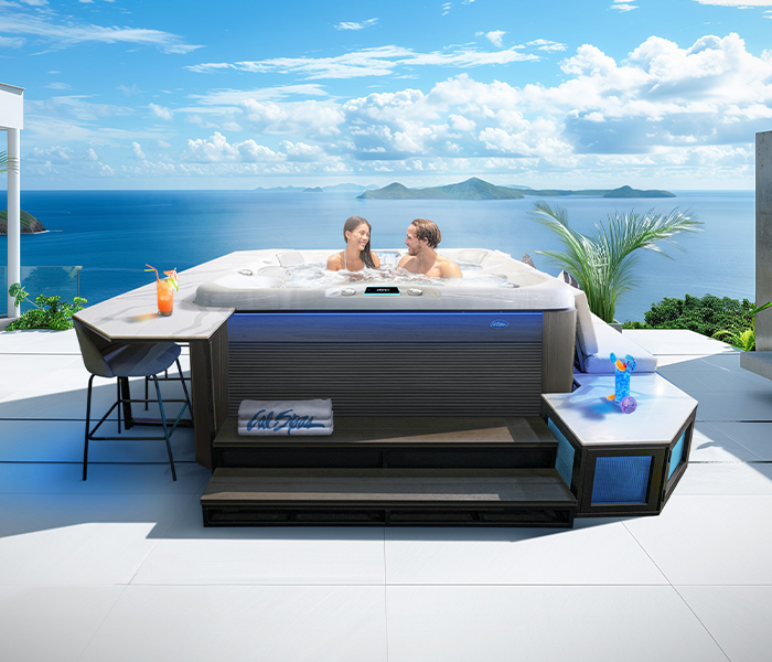 Calspas hot tub being used in a family setting - Milpitas